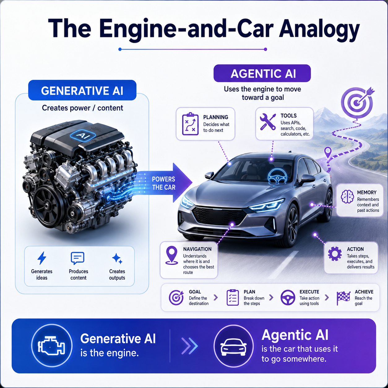 The Engine-and-Car Analogy